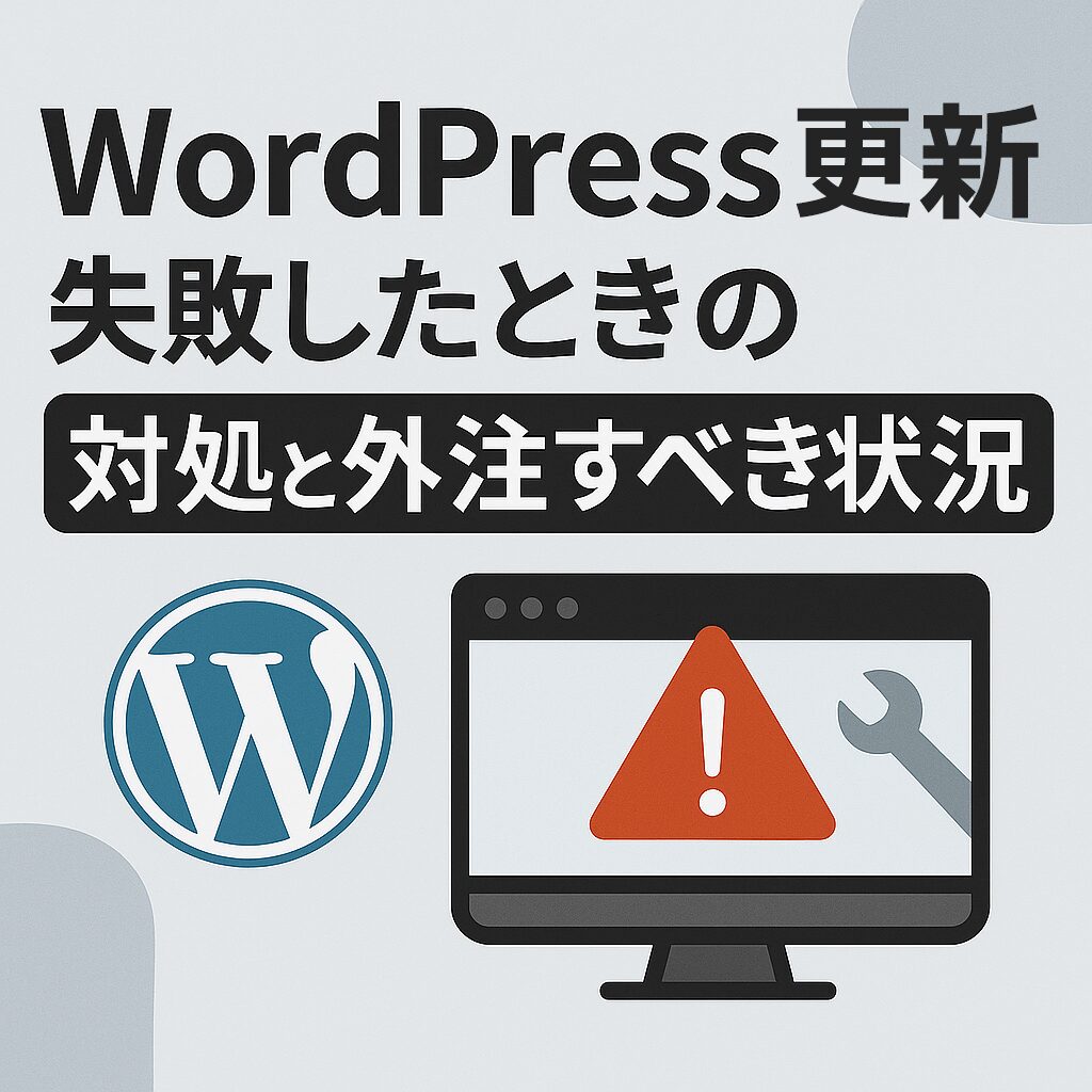 WordPress更新失敗したときの対処と外注すべき状況