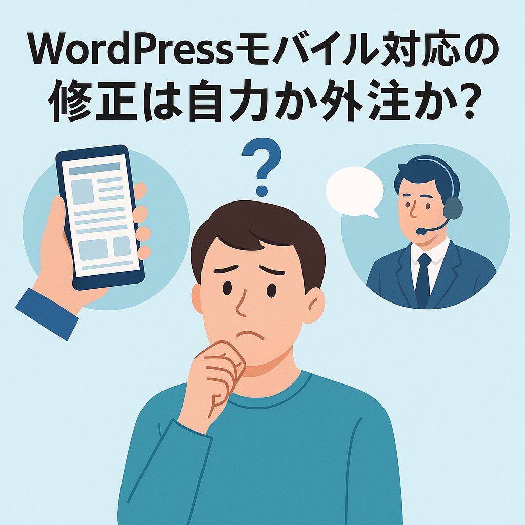 WordPressモバイル対応の修正は自力か外注か？