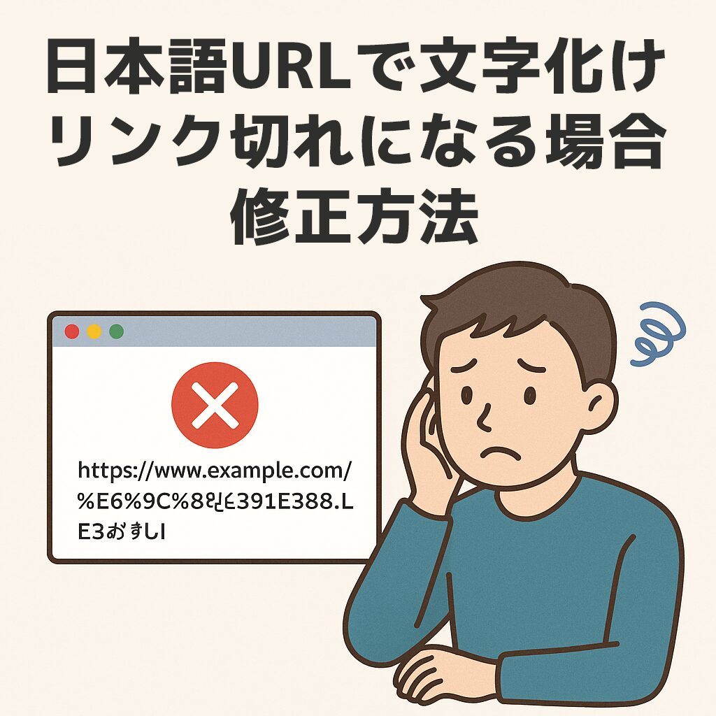 日本語URLで文字化け・リンク切れになる場合の直し方