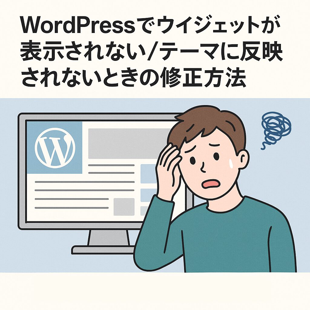 WordPressでウィジェットが表示されない／テーマに反映されないときの修正方法