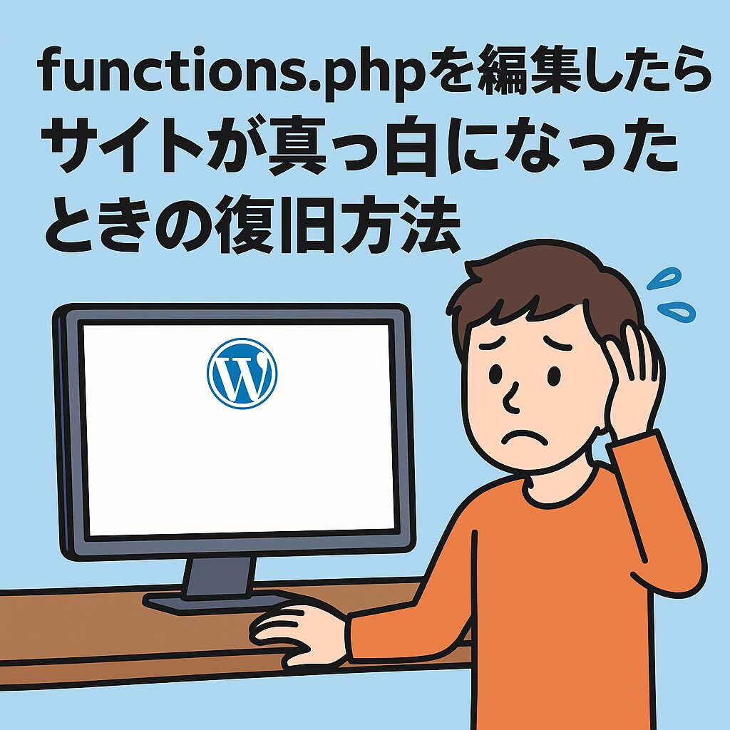 functions.phpを編集したらサイトが真っ白になったときの復旧方法