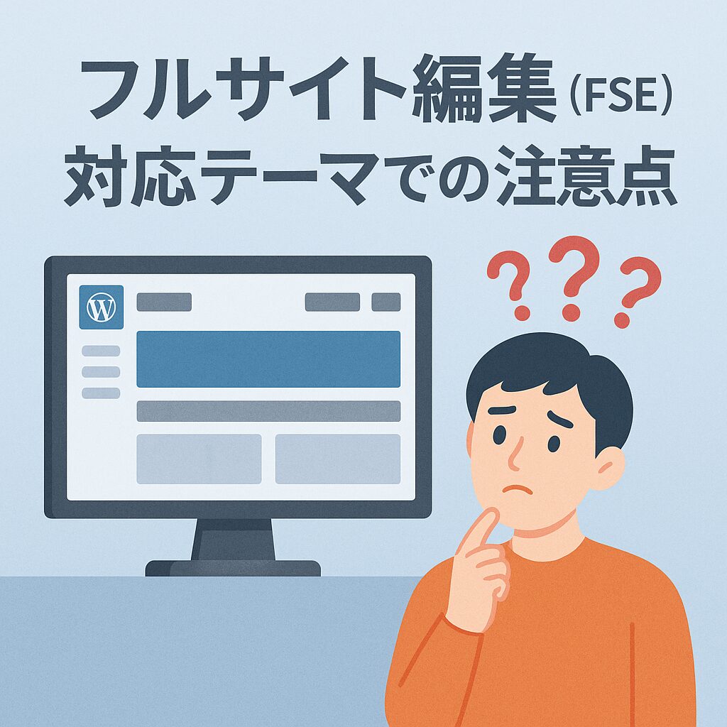 WordPressのフルサイト編集（FSE）対応テーマでの注意点