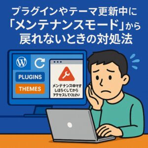 プラグインやテーマ更新中に「メンテナンスモード」から戻れないときの対処法