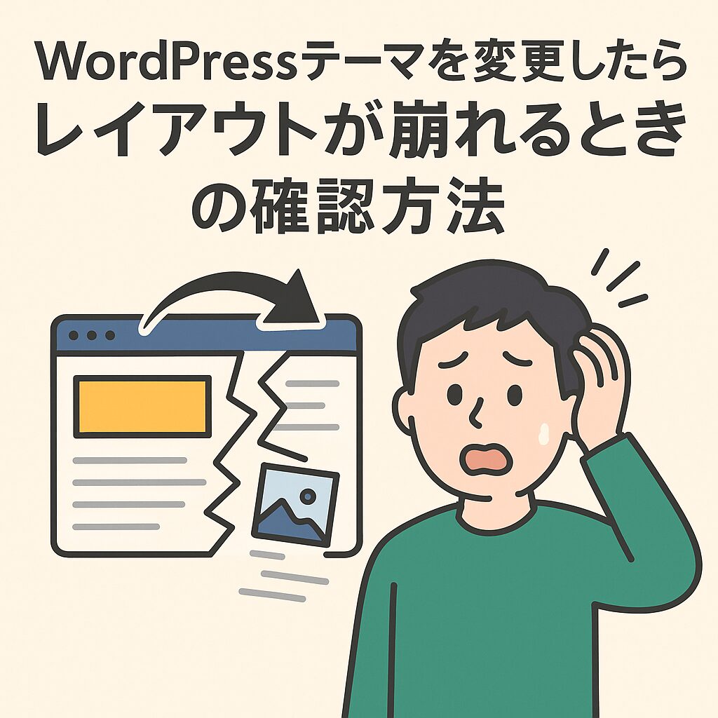 WordPressテーマを変更したらレイアウトが崩れるときの確認方法