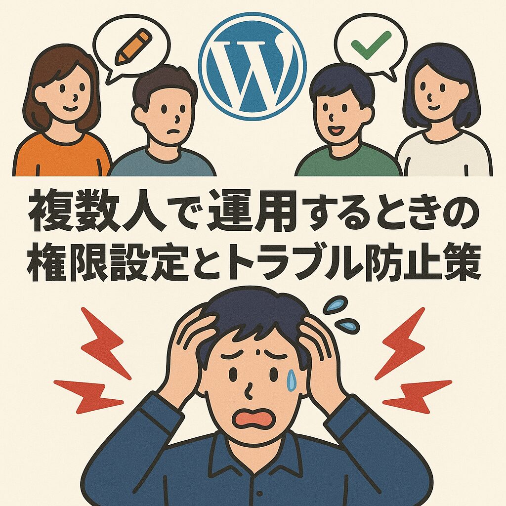 複数人で運用するときの権限設定とトラブル防止策