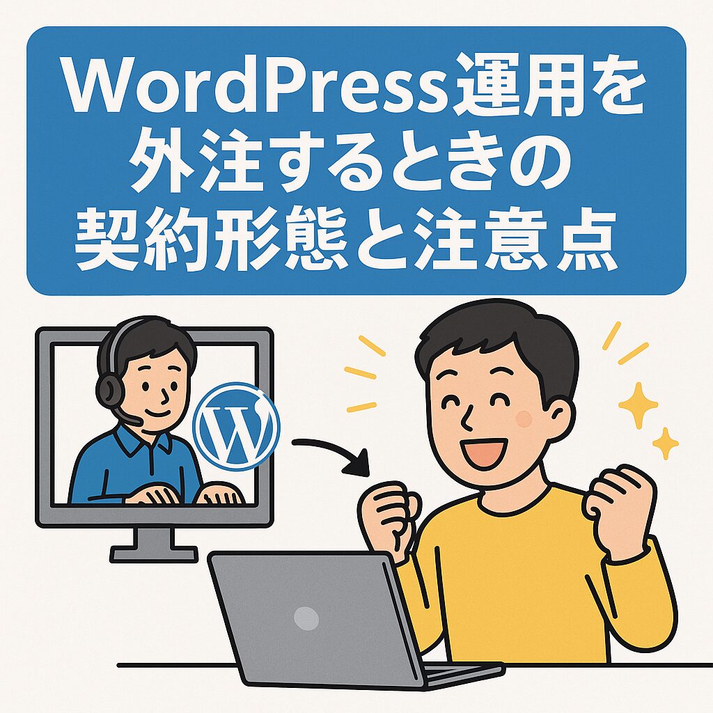 WordPress運用・保守を外注するときの契約形態・更新・乗り換えの注意点