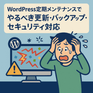 定期メンテナンスでやるべき更新・バックアップ・セキュリティ対応