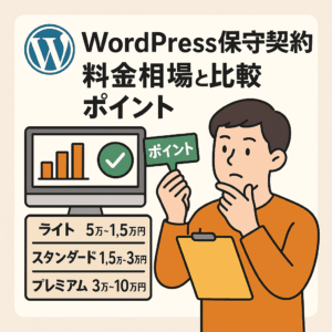 WordPress保守契約の料金相場と比較ポイント