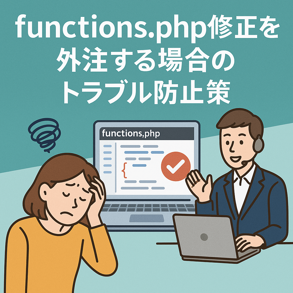 functions.php修正を外注する場合のトラブル防止策