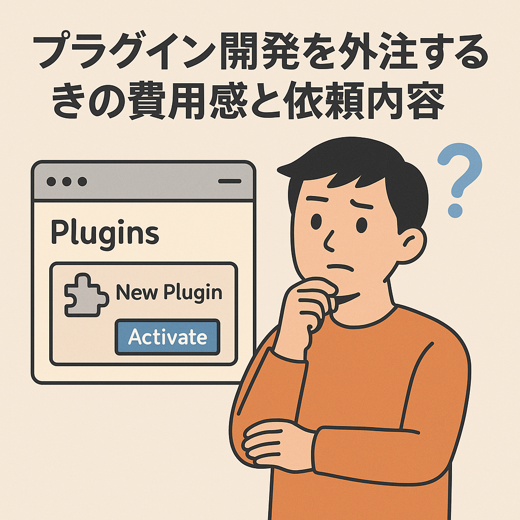 プラグイン開発を外注するときの費用感と依頼内容